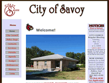 Tablet Screenshot of cityofsavoy.org